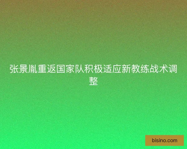 张景胤重返国家队积极适应新教练战术调整